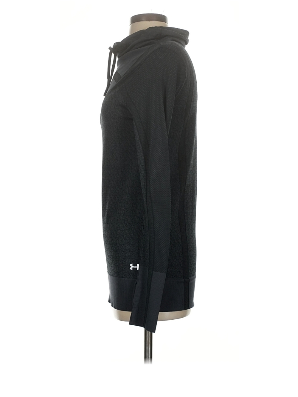 Under Armour Black & Gray Cowl-Neck Performance Pullover Heat Gear - Picture 14 of 14
